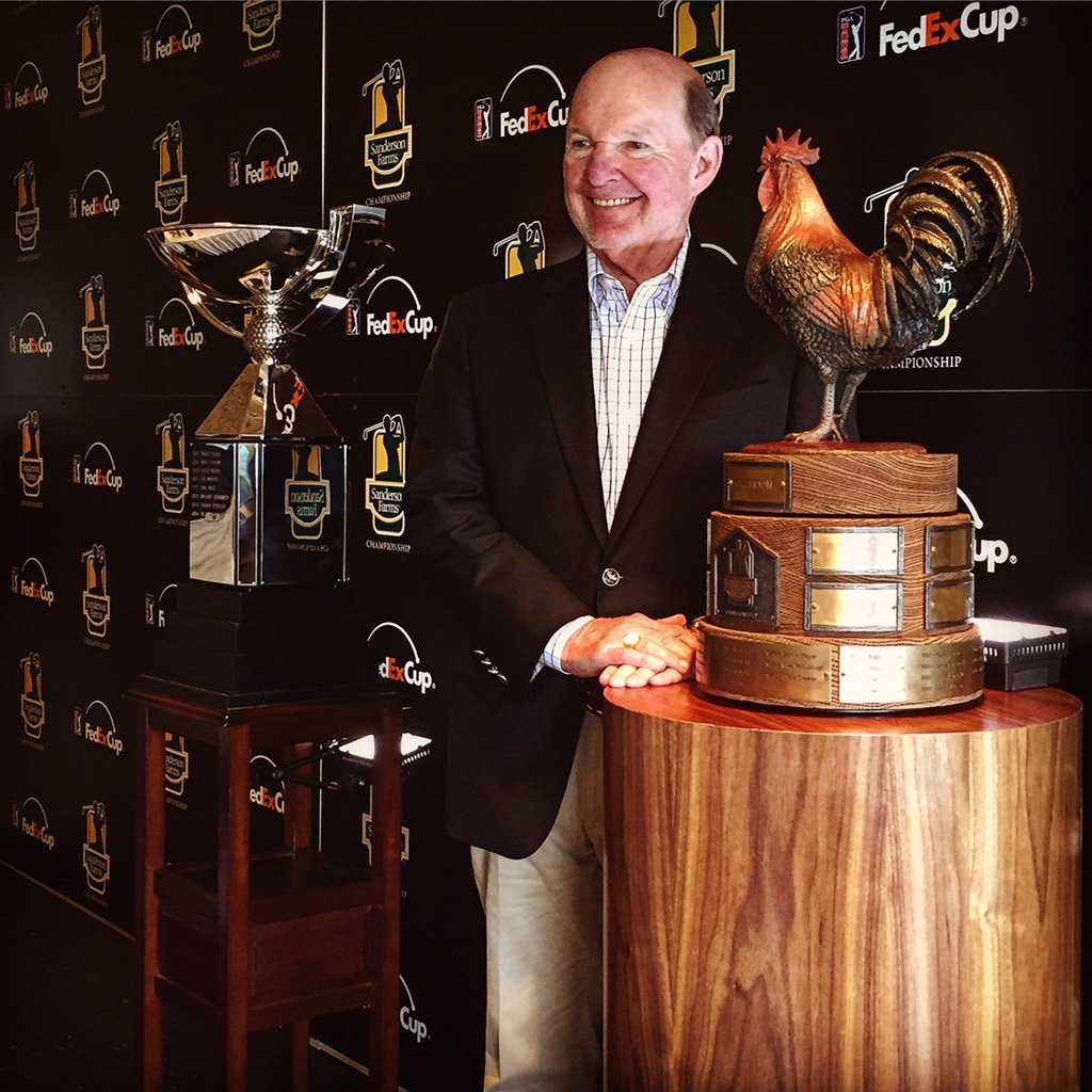 Sanderson Farms Championship Trophy, Reveille, and President-COO